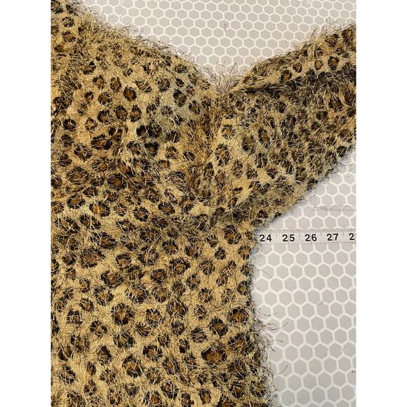 Vintage Womens Blazer Jacket Size Large Leopard Print Fuzzy Mob Wife 90s Y2K - Picture 6 of 8